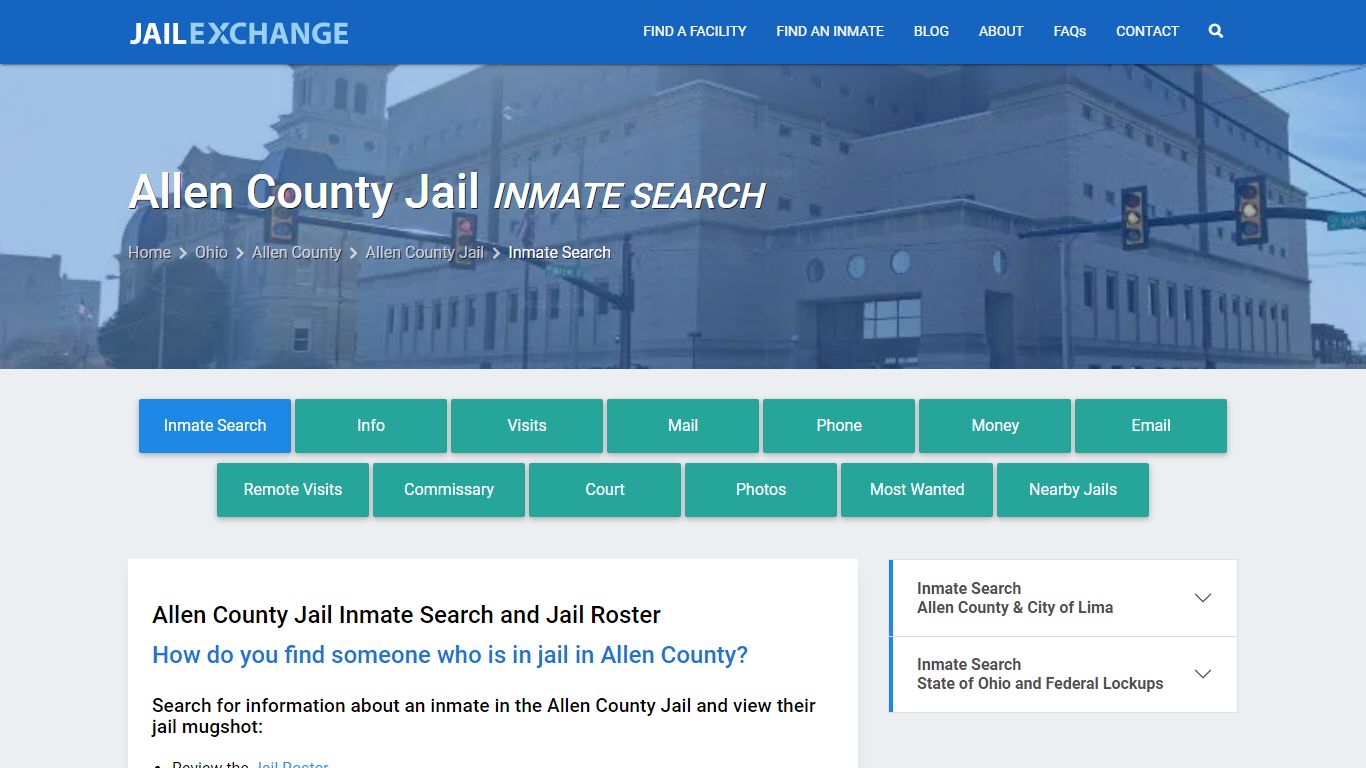 Inmate Search: Roster & Mugshots - Allen County Jail, OH