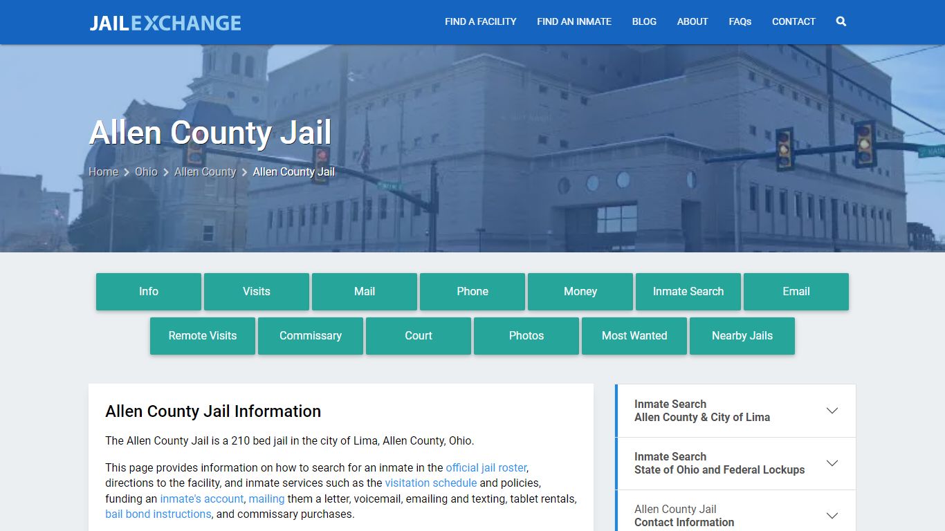 Allen County Jail, OH Inmate Search, Information - Jail Exchange